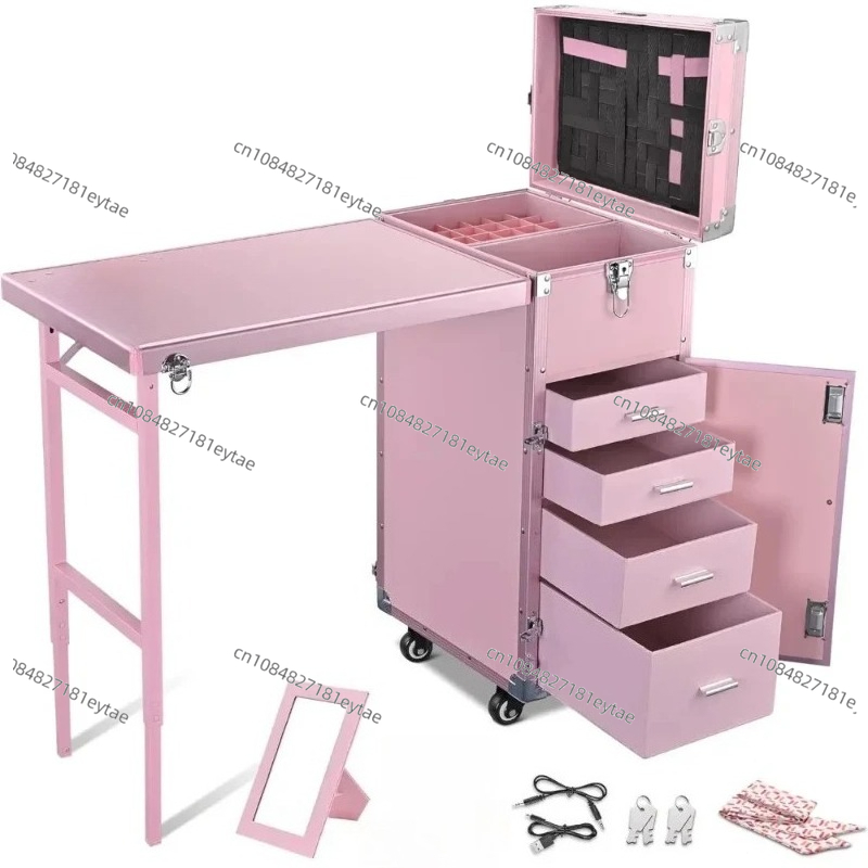 Beauty Makeup Trolley - Maniküre Tisch Faltbare Nagel Tisch Make-Up