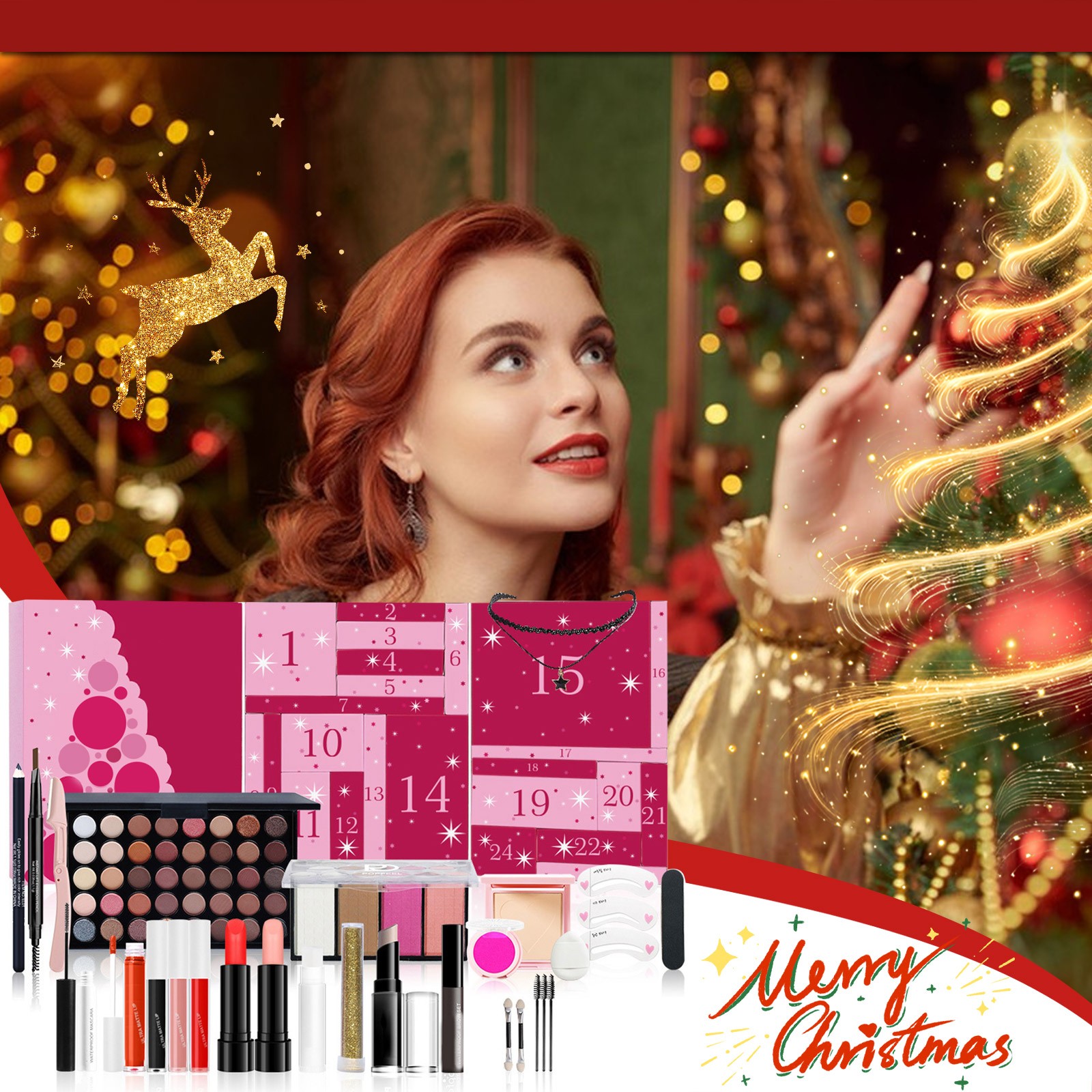 Beauty Makeup Advent Calendar - Mädchen Make-up Adventskalender Überraschung Blind Box