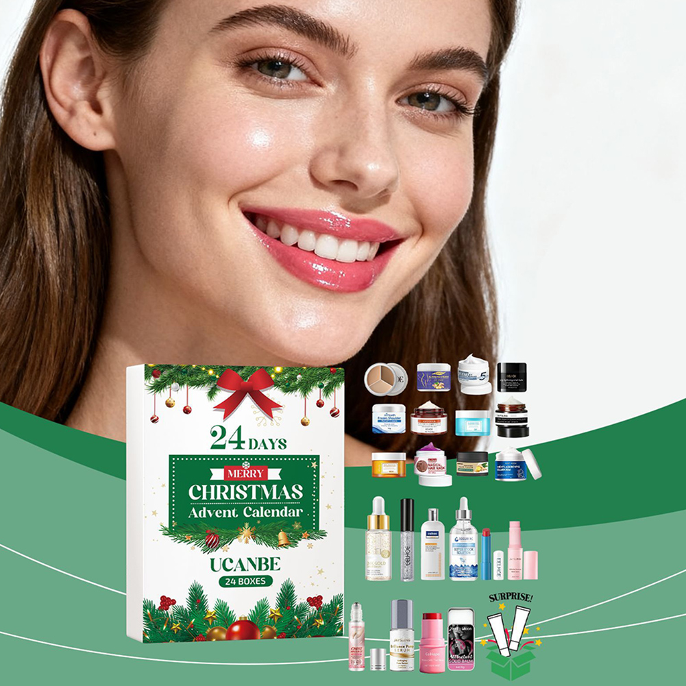 Beauty Makeup Advent Calendar - Weihnachts-Beauty-Box, Beauty-Hautpflege-Adventskalender, Weihnachts-Make-up-Geschenkset für Erwachsene, Frauen,