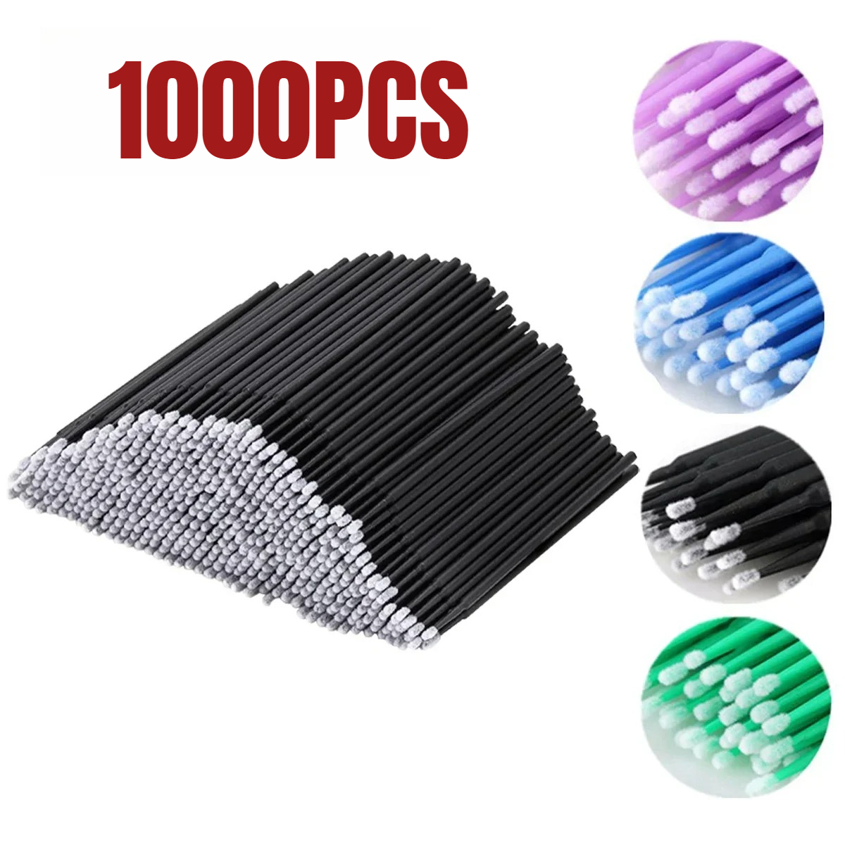 Beauty Makeup Vanity - 1000/500PCS Wimpern Reinigung Pinsel Hoch Bunte