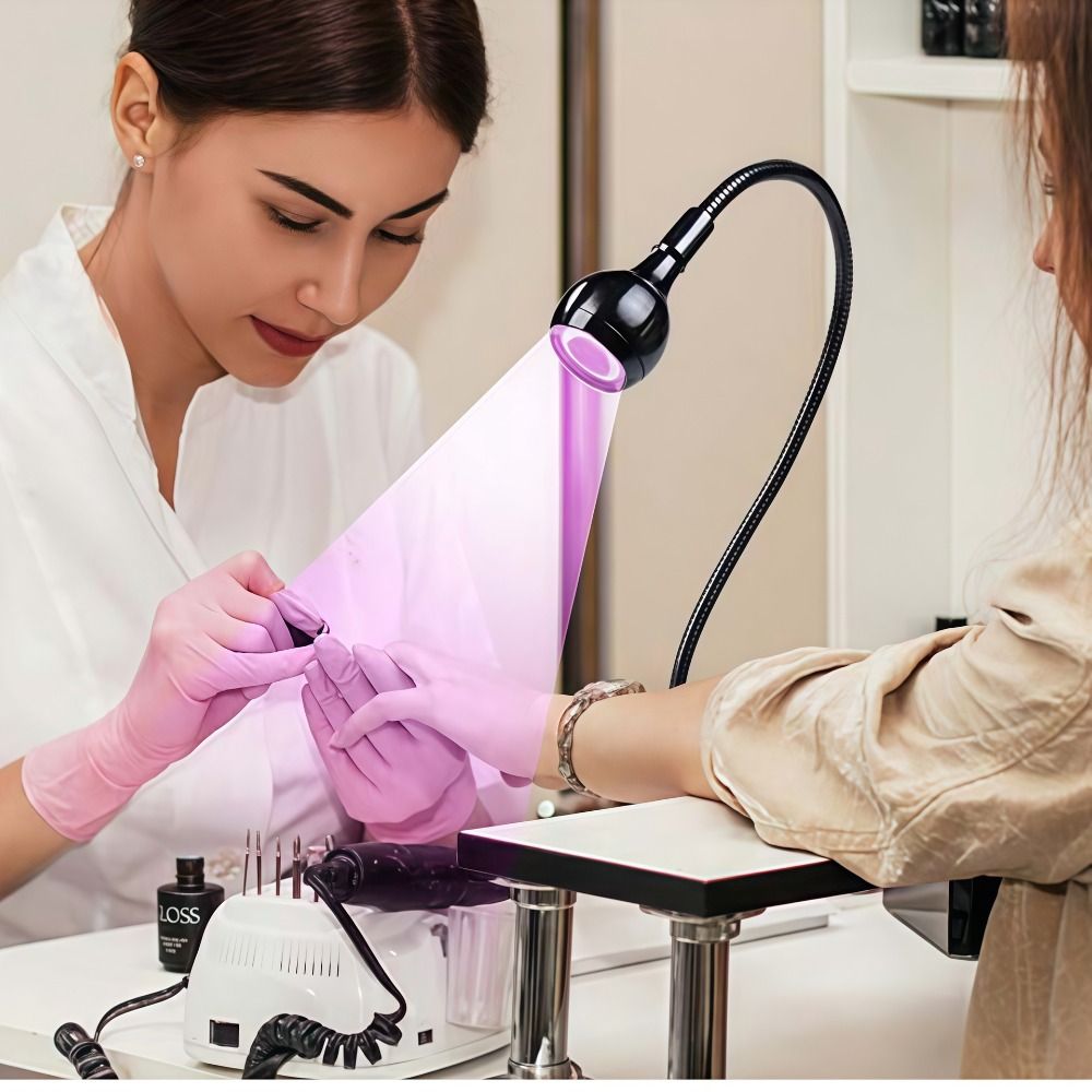 Uv Nail Lamp - Tragbare 5W/3W UV-LED-Nagellampe mit Fußpedalschalter, professioneller