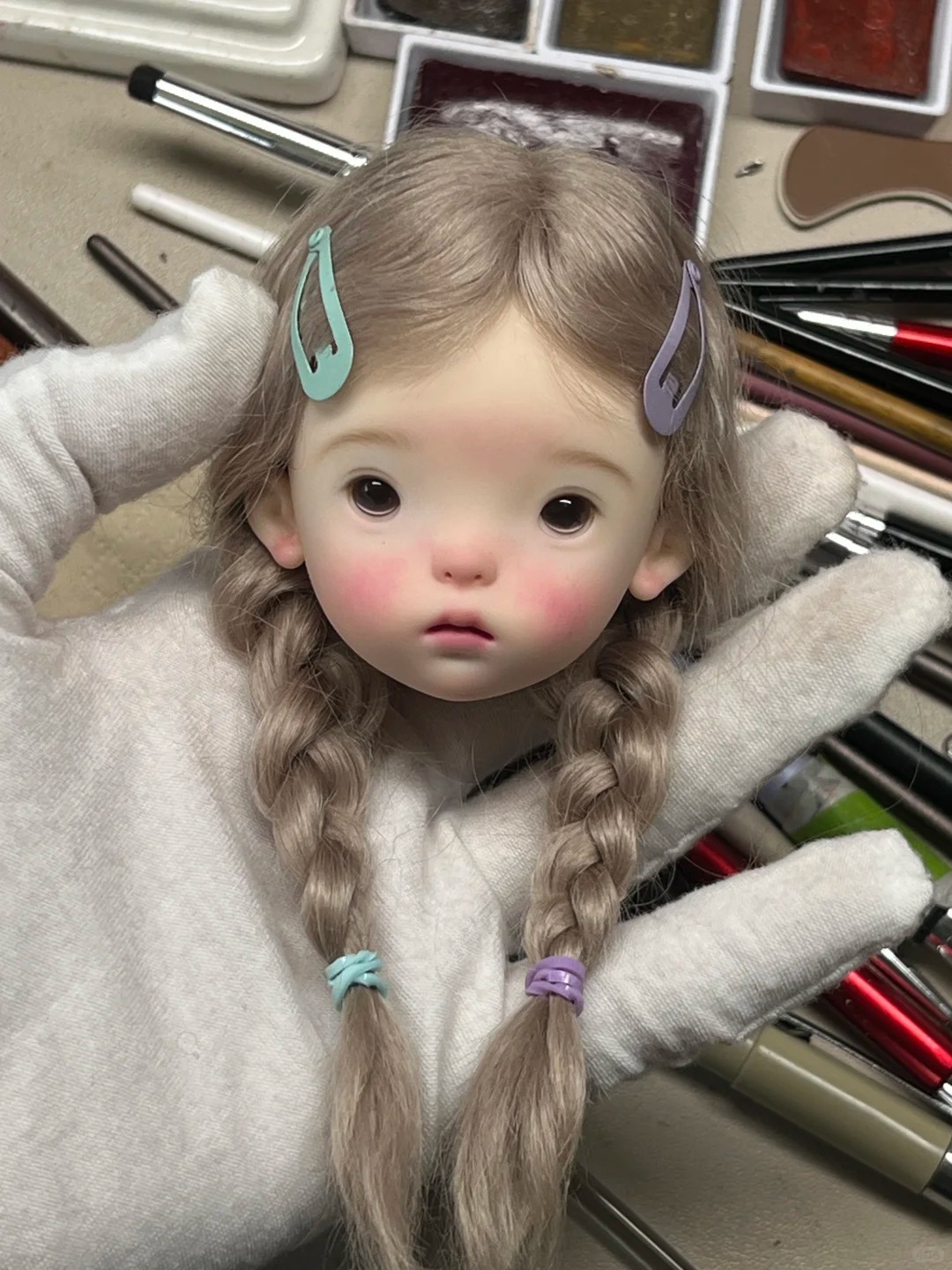 Beauty Y Makeup - SD BJD Puppe 1/6 Landoudou Kopf