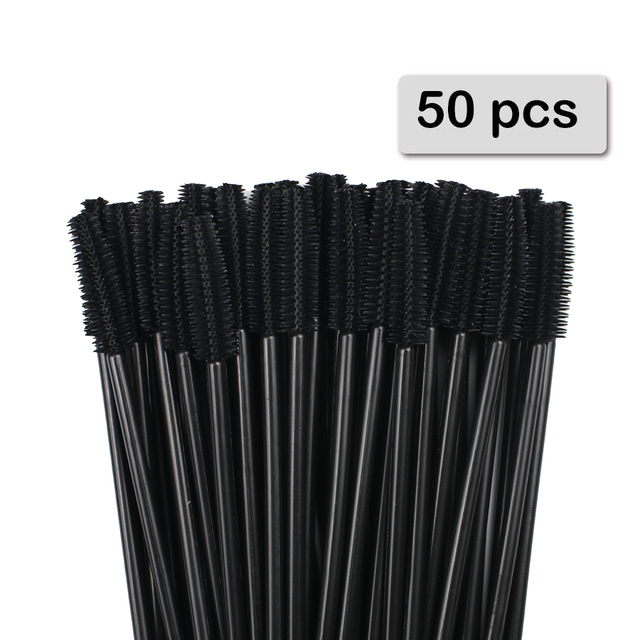 Beauty Makeup Wholesale - 50 Stück Silikon-Mascara-Applikatoren, Einweg-Wimpernbürsten, Kamm, Schönheits-Make-up-Pinsel