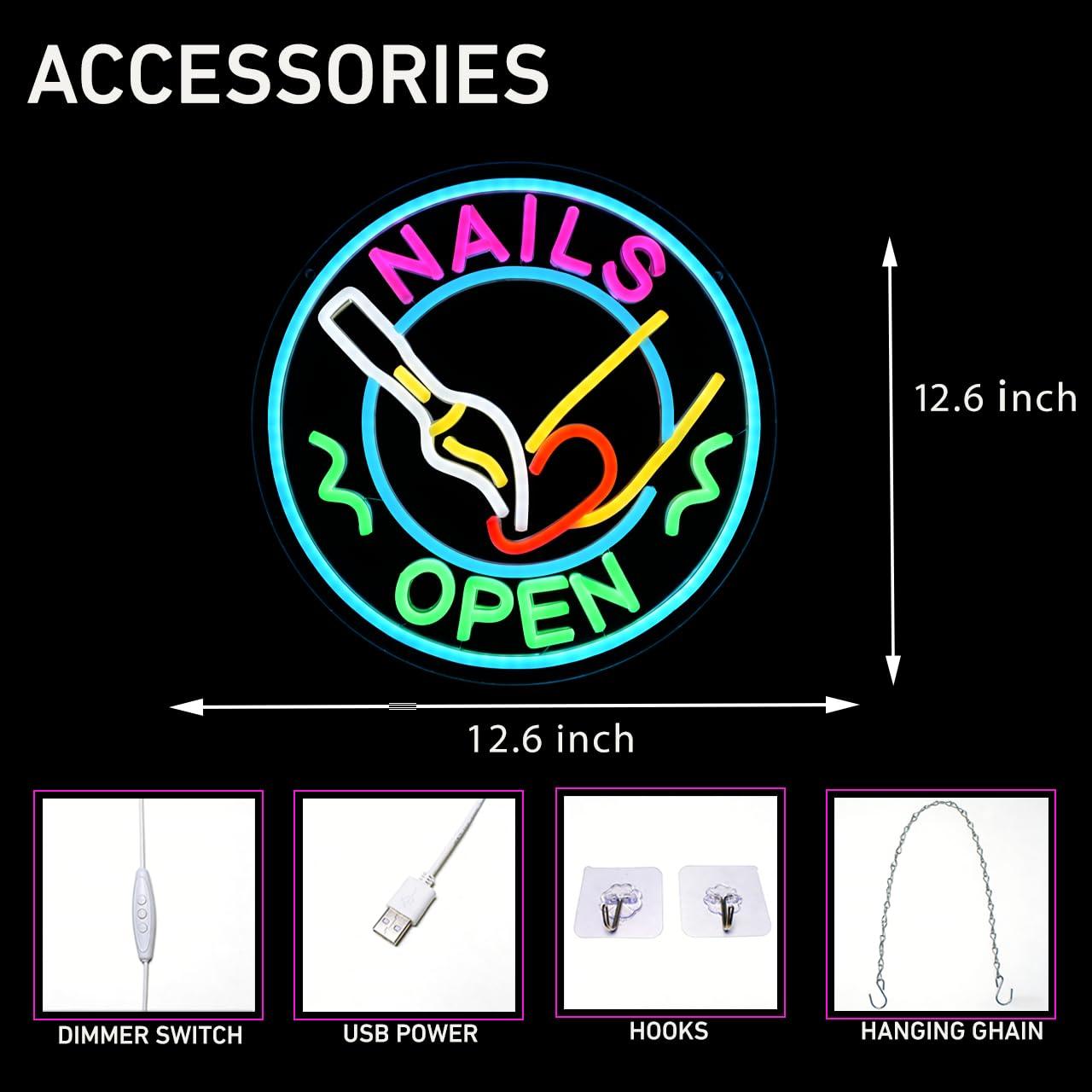 Nails Open Neonschild USB-dimm – Beauty Makeup Studio Bewertung und Preis