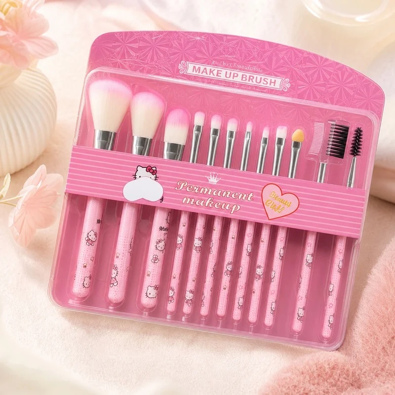 Hello Kitty 12-teiliges Make-u – Beauty Makeup Tools Set Bewertung und Preis