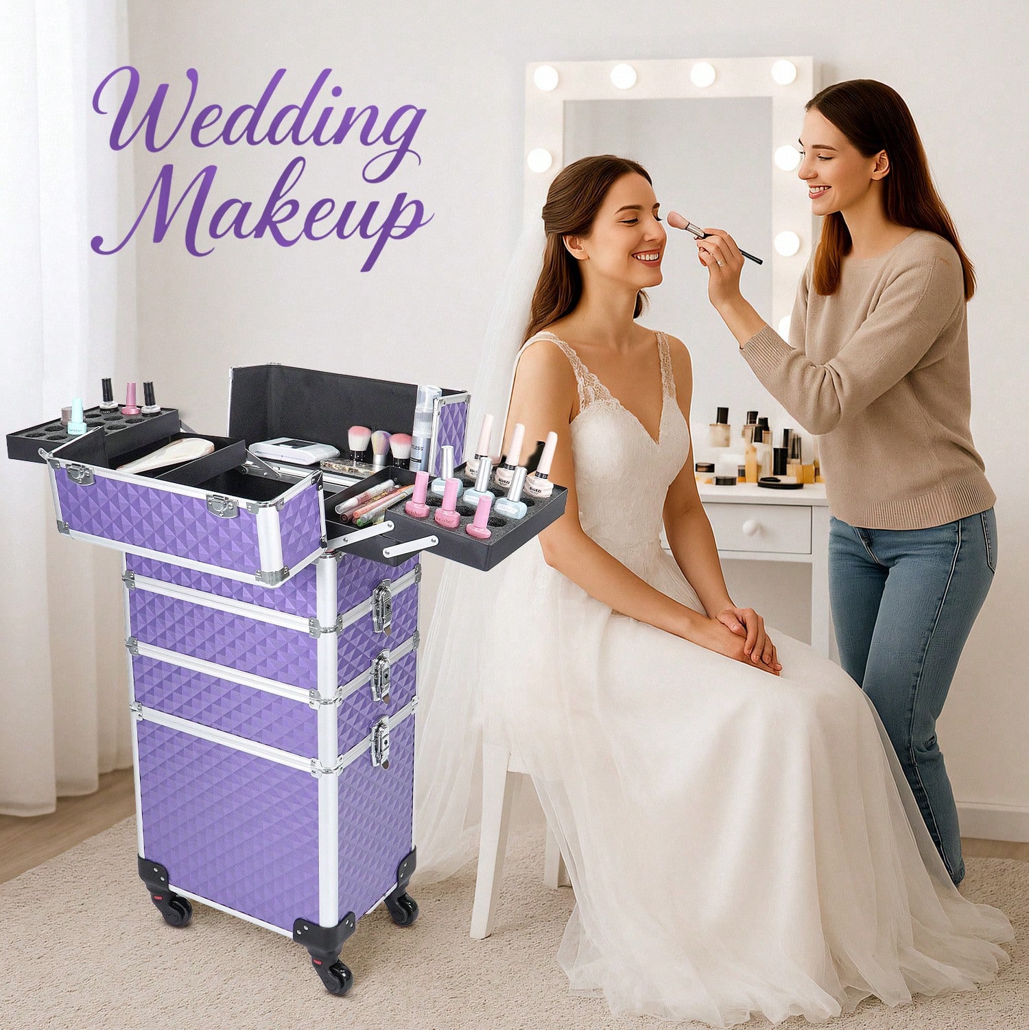 4-in-1 Rollender Make-up-Koffe – Beauty Makeup Trolley Bewertung und Preis