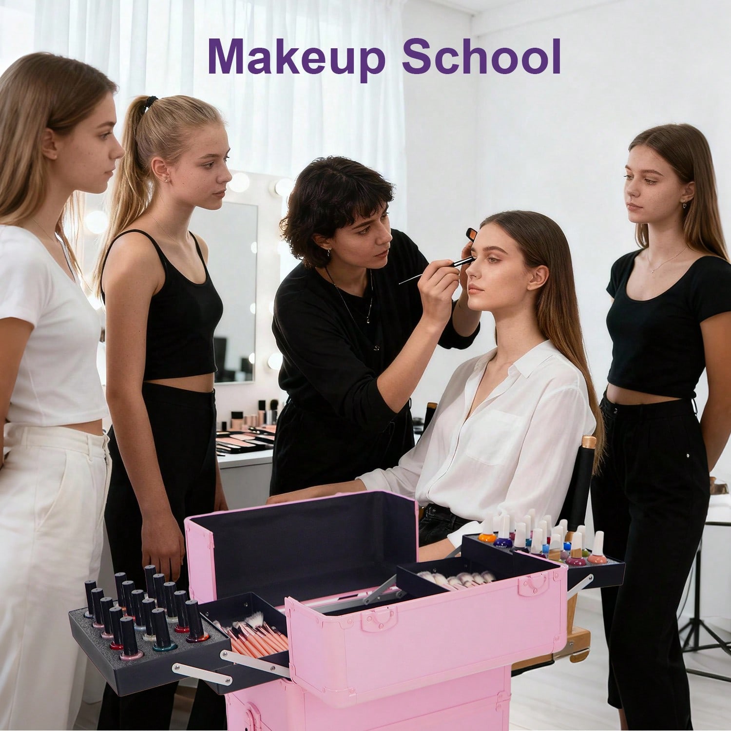 Rollender Make-up-Koffer 4-in- – Beauty Makeup Vanity Bewertung und Preis