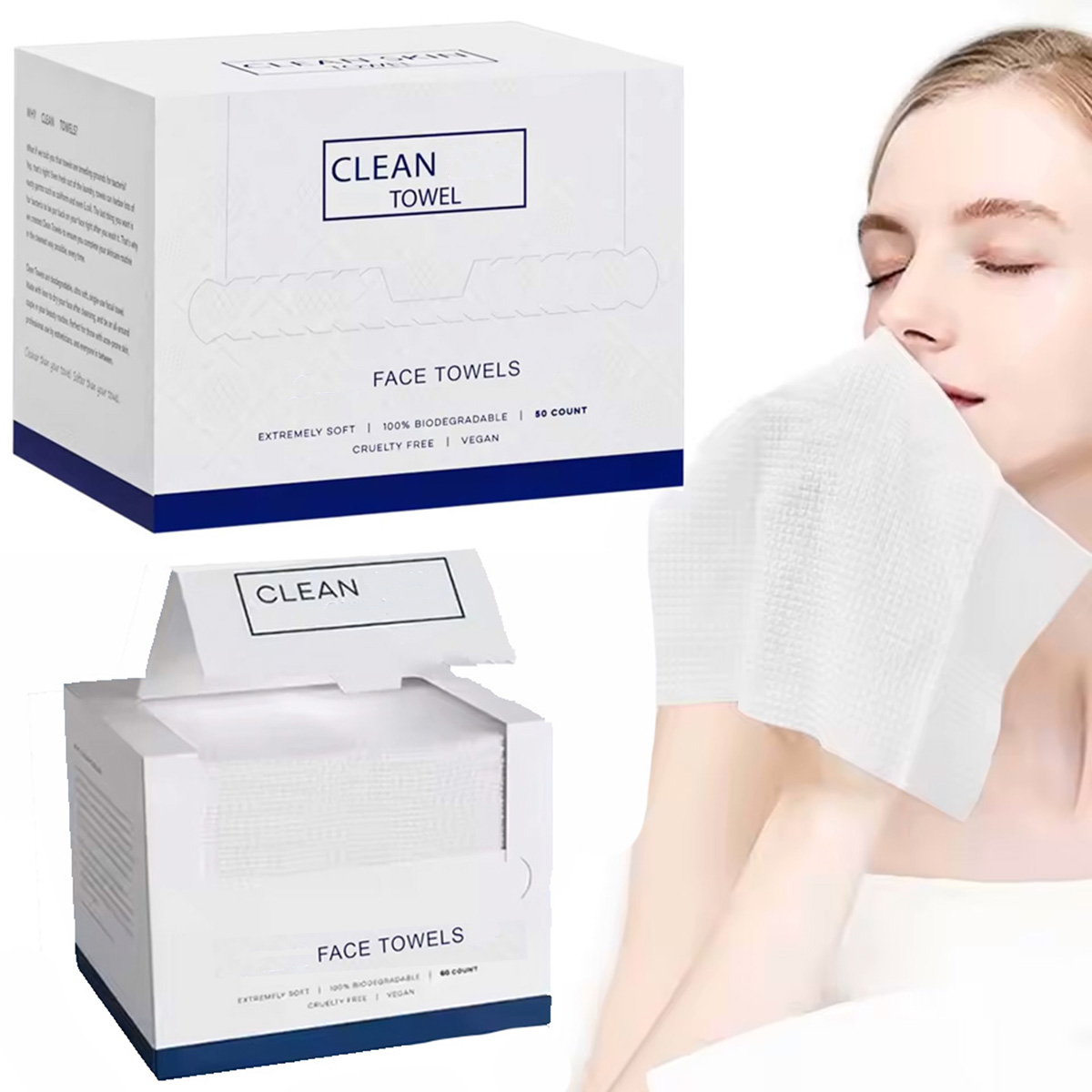 50 Stück/Box Einweg-Gesichtstü – Beauty Makeup Vanity Bewertung und Preis