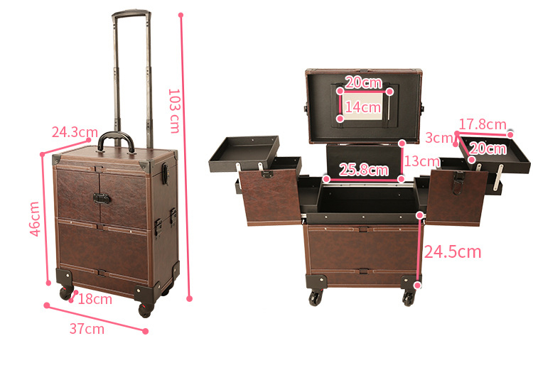Neuer Großhandels-Profi-Alumin – Beauty Makeup Trolley Bewertung und Preis