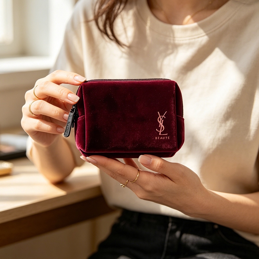 YSL's Bag Wine Red Velvet Mini – Ysl Beauty Makeup Bewertung und Preis